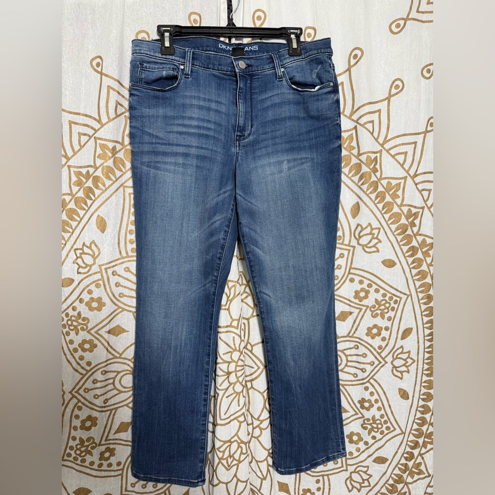 DKNY Jeans Soho Skinny Women’s Size 12 Blue Denim Jeans Mid Rise